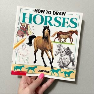 How to Draw Horses Paperback Scholastic Book by Lucy Smith Usborne